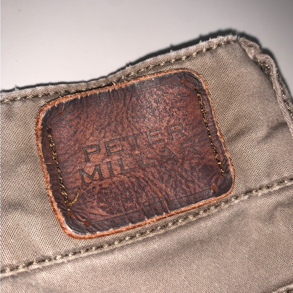 Peter Millar Mens Khaki Tan Brown Casual Straight Leg Trousers Pants 42 Preppy - Picture 7 of 7